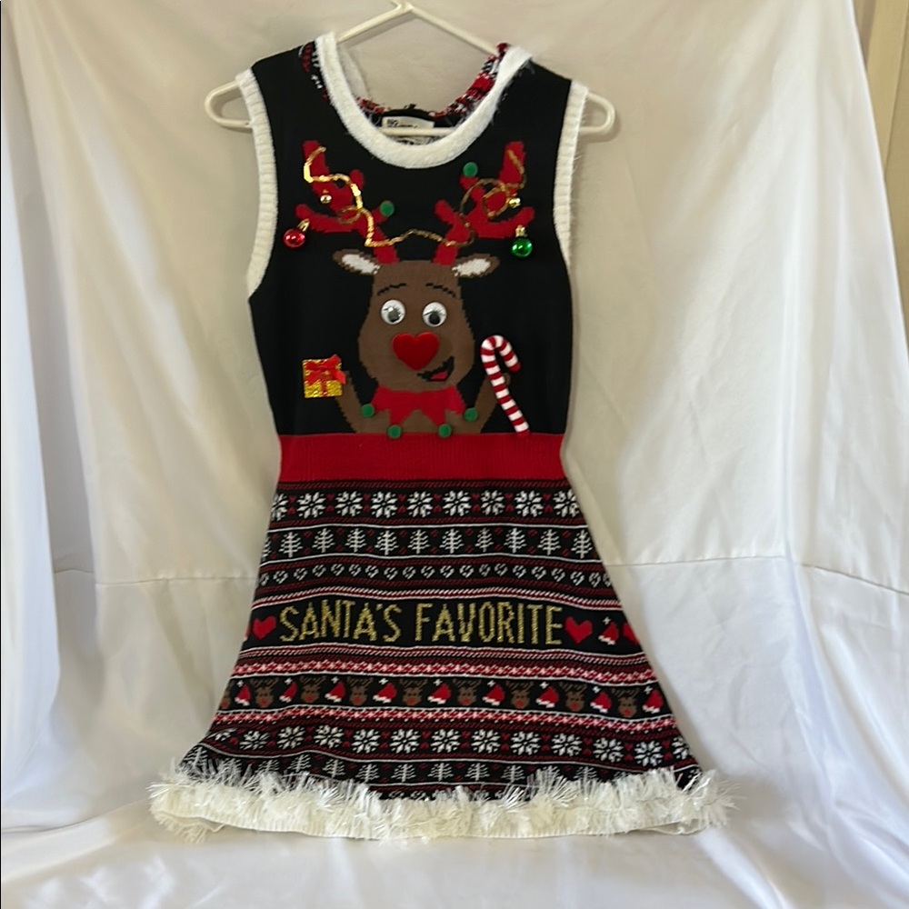 Festive Reindeer Christmas Dress